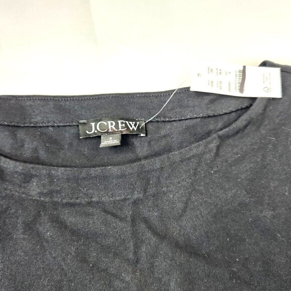 J. Crew Women's Size Small Feather Top Black Short Size Sleeve New - Picture 7 of 8